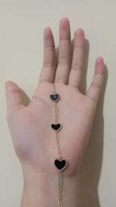 Gelang Tangan Wanita Titanium Original Clover Rose Gold