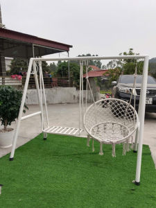 xích đu 2 ghế ngồi chất liệu khung sắt mạ kẽm sơn tĩnh điện