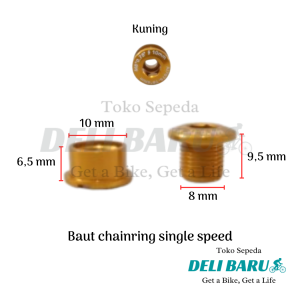 Baut Chainring single gir HARGA SATUAN baut crank alloy single speed aloy sepeda lipat MTB
