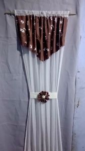 GLOSIR Terlaris: Gorden Ikat Pita Kupu Poni Bahan Vitrase Voil Import