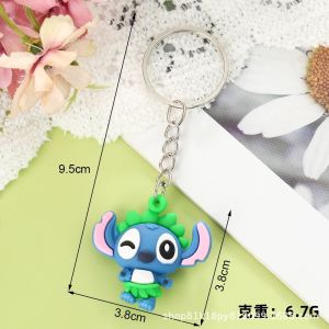 【Local Seller】Creative Cartoon Stitch Keychain Bag Key Charm Pendant Birthday Gift Archaeological Doll Car Key Chain