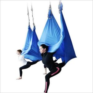 New Arrival Aerial Yoga Hammock Air Pilates Silk Anti-gravity Yoga Flying Swing Bed Set Include CarabinersDaisy Chain Pose Guide ( 5m set )