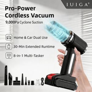 IUIGA Cordless Handheld Vacuum Cleaner Powerful Suction Portable For Car Home Office Cleaning SG