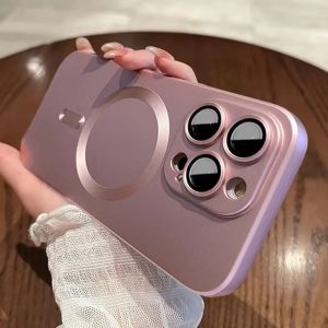 Matte Magnetic Case For iPhone 11 13 15 16 14 17 12 Air Pro Max With Lens Protect Shockproof Back Cover