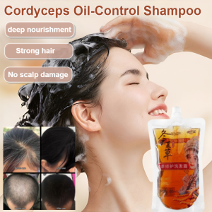 300MLCordyceps Oil-Control Shampoo Nourishes Hair Roots Prevent Hair Loss Herbal Repair Shampoo