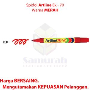 Spidol Permanent Marker Artline EK 70 Mata Spidol 1.5 mm / Spidol Permanen Besar EK-70 Per Pcs Warna Hitam - Biru -  Merah / Xylene Free Waterproof
