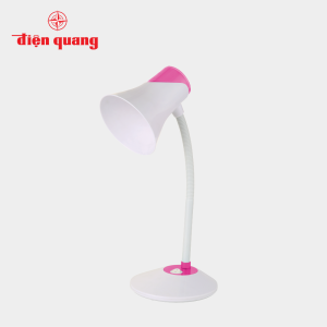 Đèn bàn bảo vệ thị lực Điện Quang ĐQ DKL15 WP B (màu trắng- hồng bóng led ánh sáng trắng cắm điện trực tiếp)
