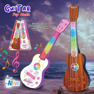 [AFive] Pop Music Gitar Ukelele | Gitar Mainan Anak Perempuan Laki Laki | Kado Hadiah Ulang Tahun