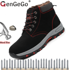 Brand GenGeGo （ 3 Days Delivered COD） Men And Women Safety Boots Outdoor Fashion Men Shoes Water-proof Puncture-Proof Workers Sneakers