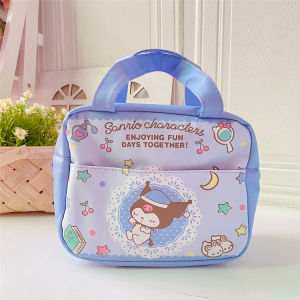 Japanese Sanrio Melody Kitty Kuromi Cinnamoroll Foldable Insulated PU leather Aluminum Foil Lunch Box Bag 保温饭盒袋