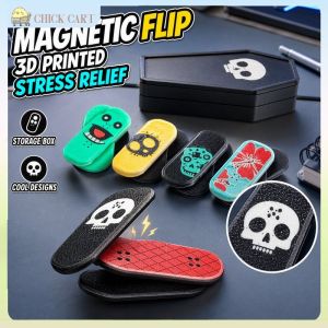 Magnetic Fidget Fingerboard Mini Deck Toy 3d Printed Desk Stress Relief Focus Training Gift