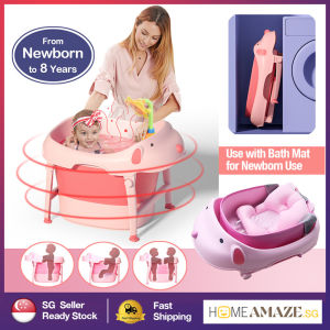 Large Baby Foldable Bathtub from Newborn to 8 Years