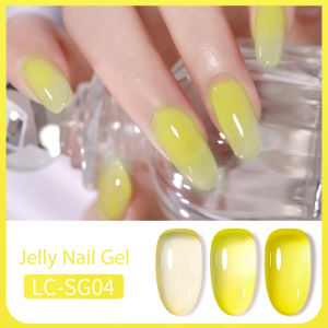 BORN PRETTY LILYCUTE 7ml Purple Jelly Transparent Nail UV Gel Pink Nude Color Soak Off Gel Nail Art Polish for DIY