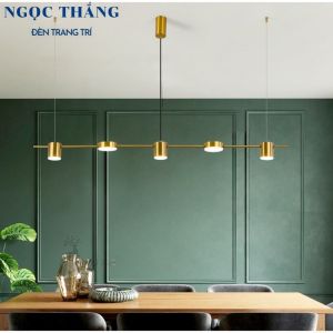 Đèn thả trần 5 bóng trang trí phòng khách bàn ăn Led 3 chế độ màu 40W 220V THCN222 Ngọc Thắng (Tặng kèm remote điều khiển từ xa)