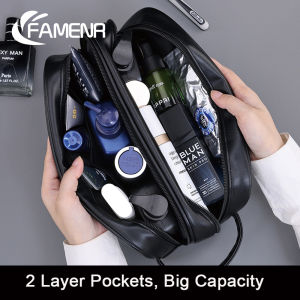 FAMENR [48-Hour Ship] Travel Bag Toiletry Bag Men makeup bag zipper man women waterproof cosmetic case