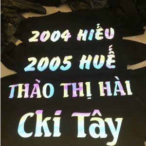 Áo thun phản quang IN TÊN THEO YÊU CẦU QUANH CỔ giá sĩ  chất cotton mịn mát
