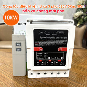 Bộ công tắc điều khiển từ xa 3 pha 380v 10KW 3KM 5Km điều khiển bật tắt máy bơm nước từ xa