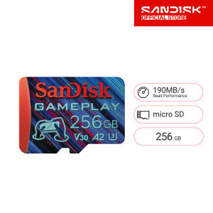 SanDisk GamePlay microSD card for Mobile Gaming 256GB microSDXC SQXAV V30 U3 C10 A2 UHS-I 190MB/s R 130MB/s W(SDSQXAV-256G-GN6XN)