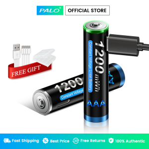 PALO USB Type C Rechargeable Battery 1.5V Lithium Li-ion AA AAA Battery Free 4 In 1 Charging Cable