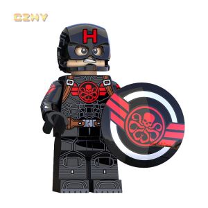 ชุดของเล่นตัวต่อบล็อกตัวต่อซุปเปอร์ฮีโร่กัปตันอเมริกา