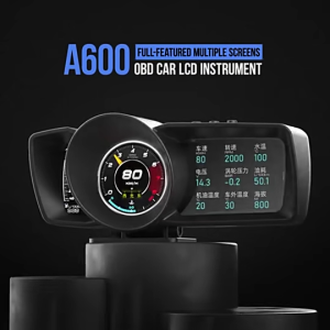 A600 OBD2+GPS System HUD Head Up Display Car Multi-Function Speedometer Auto Gauge Alarm System Car Computer with LCD Display Car Electronic Accessories