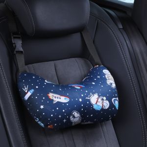 Kids Car Sleep Pillow for Back Seat - Adjustable Neck Protector Anti-Choking Seat Belt | Long Travel Hug Pillow for Adults & Children