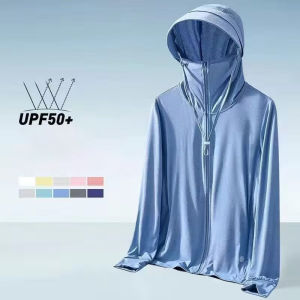 Sun Protective Clothing Mens Summer 7CYM New Thin Zipper Hoodies Women Quick Dry Breathable Outdoor Fishing Anti UV Jacket