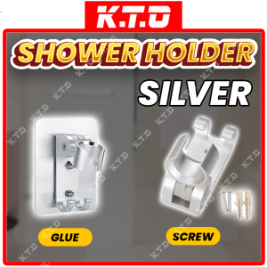 Adjustable Rotatable Shower Head Holder Punch Free Wall Mounted No Drill Screw Bracket Pemegang Kepala Pancuran