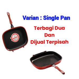 HOT PRODUCT [COD] Happy-Call Double Pan original JUMBO SIZE Made in KOREA / Pan Bolak Balik-Double Side Pan-32 CM / Free Karet Cadangan