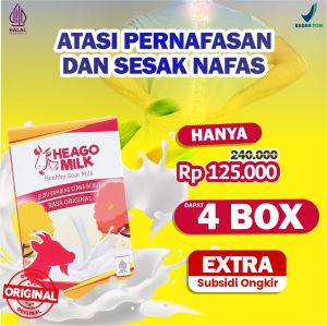 Susu Kambing Etawa Paket 3 BOX Gratis 1 Box Heago Milk Premium