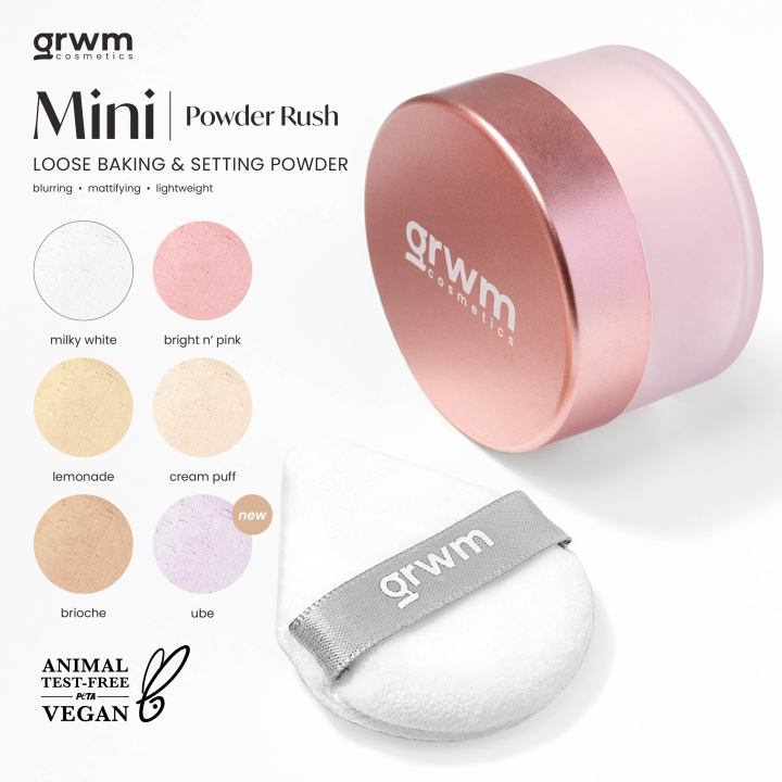 GRWM Cosmetics Powder Rush - MINI Loose Baking and Setting Powder ...