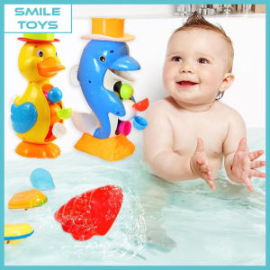 Smile - Mainan Mandi Anak Kincir Air Karakter Bebek / Dolphin Lumba Lumba - Mainan Mandi Kincir Air