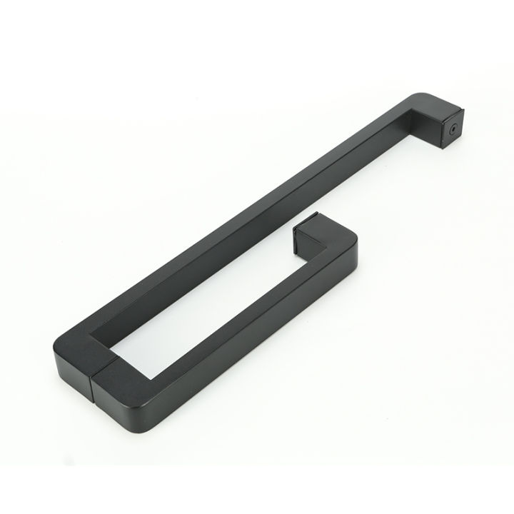 Shower handle black glass door highgrade partition door square handle