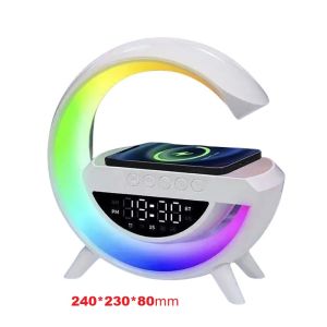 BT2301 ลำโพงบลูทูธ บลูทูธเวอรืชั่น 5.2 เสียงเซอร์ราวด์รอบทิศทาง ใช้งานได้ยาวนาน ที่ชาร์จแบตแบบไร้สาย ลำโพงไร้สาย ลำโพงชาร์จแบตได้ โคมไฟแสงสว่างสวยงาม Bluetooth Wireless USB/AUX