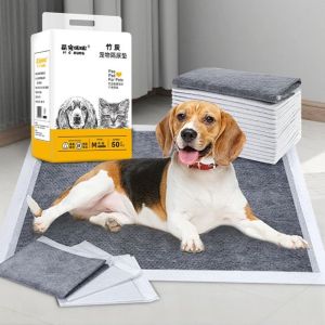 OUTOPEN Super Absorbent Bamboo Charcoal Pet Cushion S/M/L/XL Disposable Dog Training Pee Pad Multifunctional Thickened Urine Nappy Mat Dog