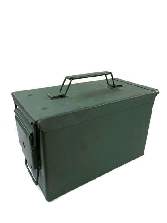 Super Heavy Duty 50 Cal. M2A1 All Metal Ammo Can Military Tool Box ...