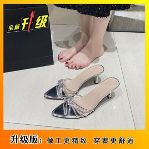 Free Shipping Rhinestone High-Heeled Sandals 2026 New Summer Style Open-Toe Stiletto Heel Comfortable Slip-On Sandals For Women