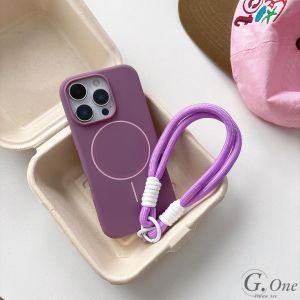 Matte Magnetic Wireless Charging Phone Case for iPhone 16 15 13 14 11 12  Pro Max 13promax 15pro16proMax Shockproof Hard Cover With Free Phone Lanyard