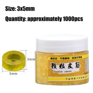 WEYAN 5000pcs Đàn hồi Dây đeo Mồi câu cá bằng cao su Cao su Nguyên liệu thô Latex Dây thun mồi giun máu Máy tạo hạt mồi Màu vàng Mồi câu giun máu