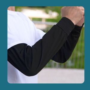Men Ice Silk Cool Loose Arm Sleeves Sun UV Protection Driving Motorcycle Cycling Arm Gloves Long Sleeves Hand Protector Outdoor Arm Cover Sunscreen Cooling Breathable Sunblock Cute Fashion Korean Design
