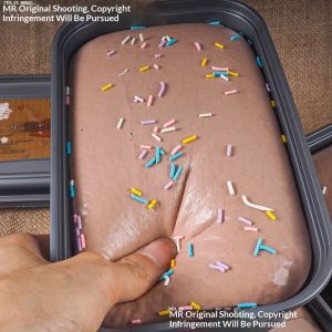 Rosy Recess Ultra Soft Slow-Rebound Cake Squishy Toy - Relaxing Stress Relief with Realistic Texture and Colorful Sprinkles