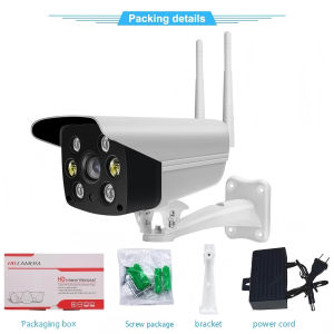 กล้องวงจรปิด V380 IP66 การป้องกันน้ำในกิจกรรมกลางแจ้ง 4MP กล้องวงจรปิด ตรวจสอบ wifi 360 Night Vision ถนน โรงงาน สีเต็ม