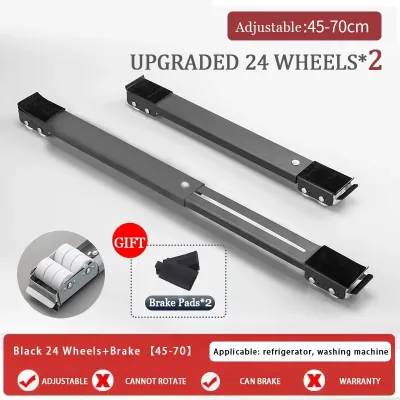 【2 PCS】 300kg Washing Machine Stand Adjustable Roller 360° Rotate Furniture Mover Roller Fridge Stand Wheel