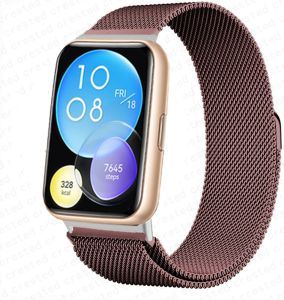 Magnetic Loop Strap for Huawei Watch FIT 2 Strap Metal Loop Stainless Steel Band for Huawei Fit 2 SmartWatch Strap