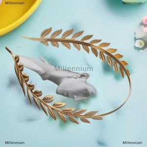 [COD] Millennium New Retro Color Leaf Headband Headpiece Crown Tiara Headdress Goddess Greek Head Jewelry Bride Wedding Hair Accessories