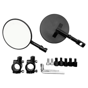 Adjustable 360 Rotating Motorcycle Side Mirrors Shatterproof Glass 22mm Handlebar Mounting System Enhanced Riding Safety