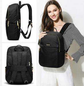 MINGKE Laptop Bag 13 14 15.6 inch Backpack Schoolbag for Women Slim Elegant Business Water Resistant Shockproof Casual
