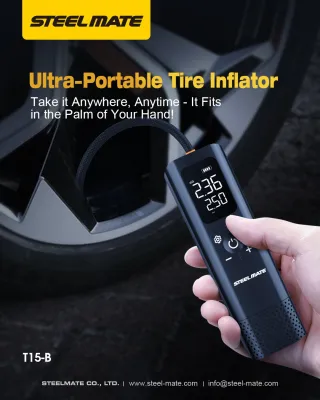 STEELMATE T15 Ultra Portable Tyre Inflator Ball Inflator Bicycle inflator