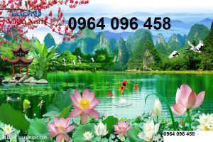 Tranh gạch men 3d thác nước đẹp - CBV04