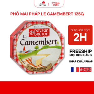 Phô Mai Camembert Paysan Breton 125g – Pháp Thơm Ngon Mềm Mịn Béo Ngậy Dễ Ăn Phù Hợp Gia Đình